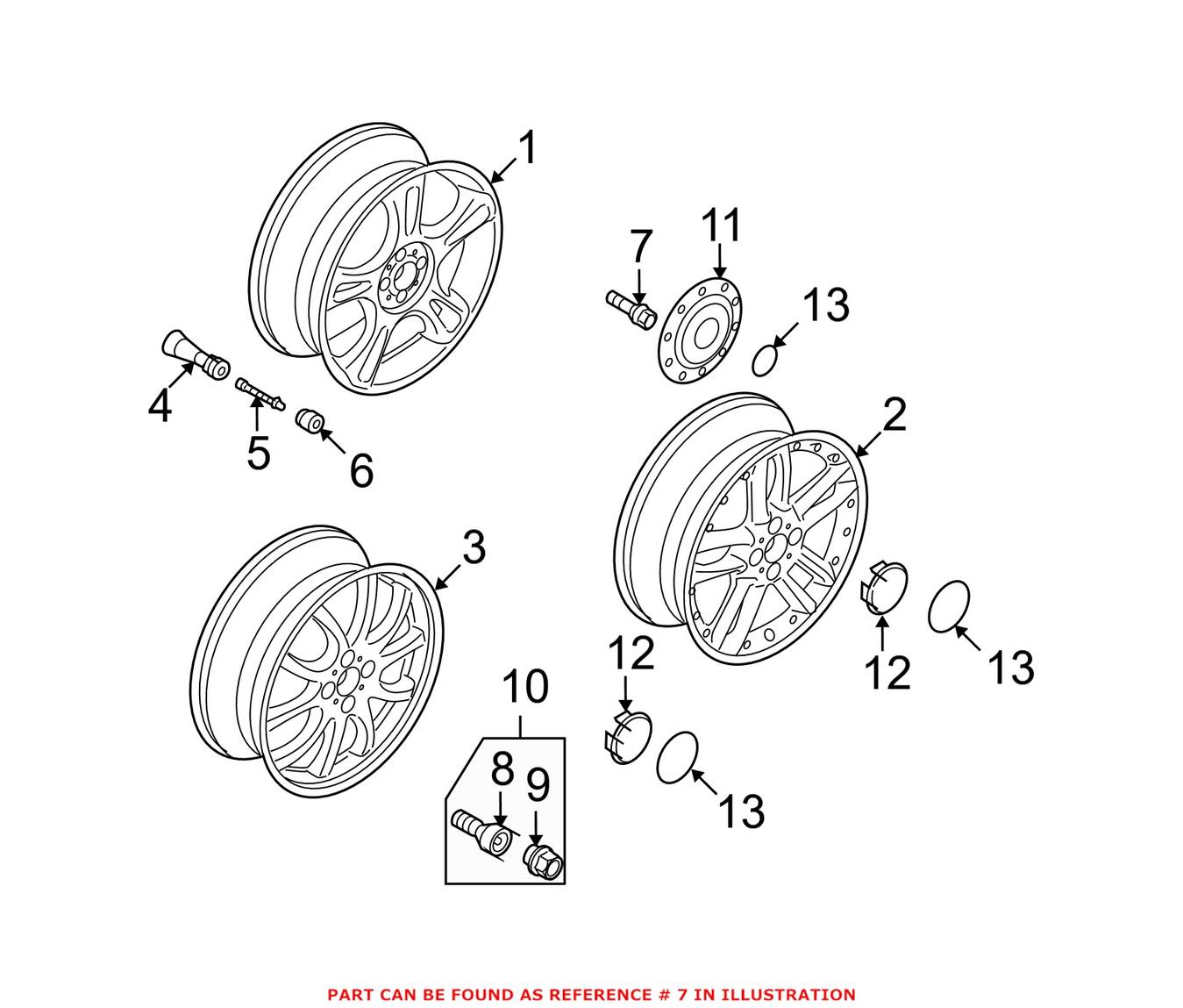 BMW Mini Wheel Bolt (M14x1.25) 36136781151